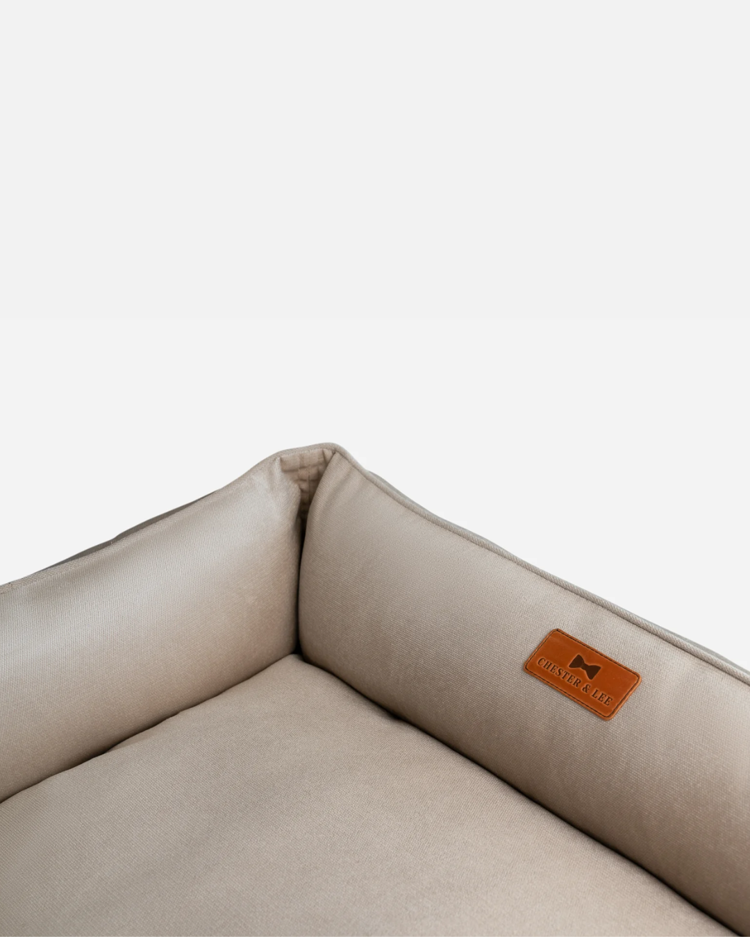 Chester & Lee | Classic Velvet Sleeper Dog Bed Beige