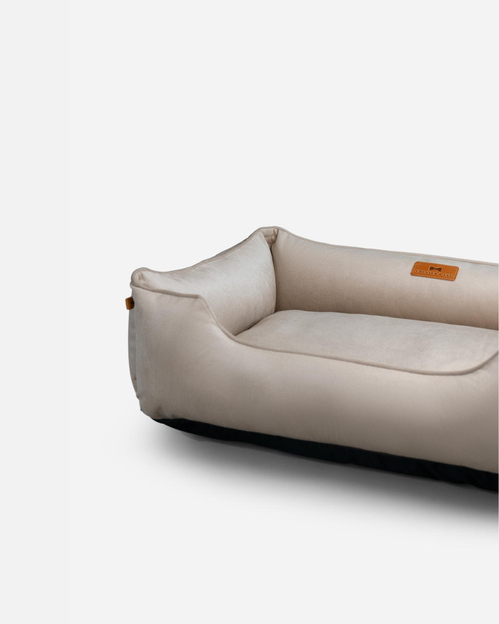 Chester & Lee | Classic Velvet Sleeper Dog Bed Beige