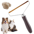 Pet Hair Remover Tool for Furniture Reusable Copper Teeth Wooden Handle