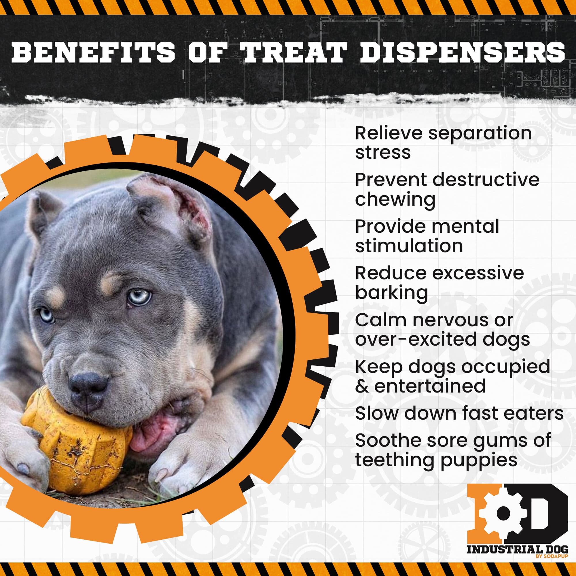 Gear eDispenser - Durable Rubber Yak Chew Holder & Treat Pocket