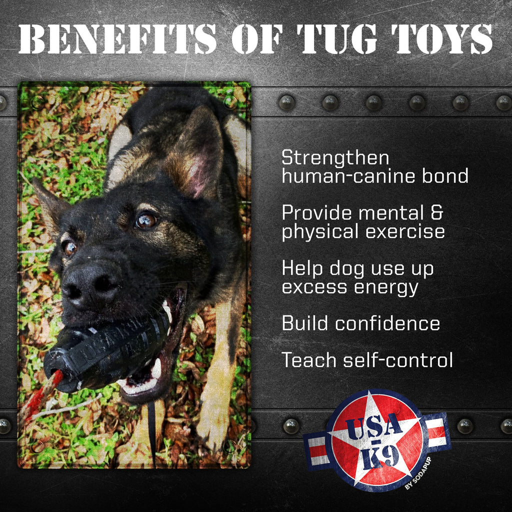 USA-K9 Magnum Grenade - Black Magnum Rubber Chew Toy for Extreme Chewers