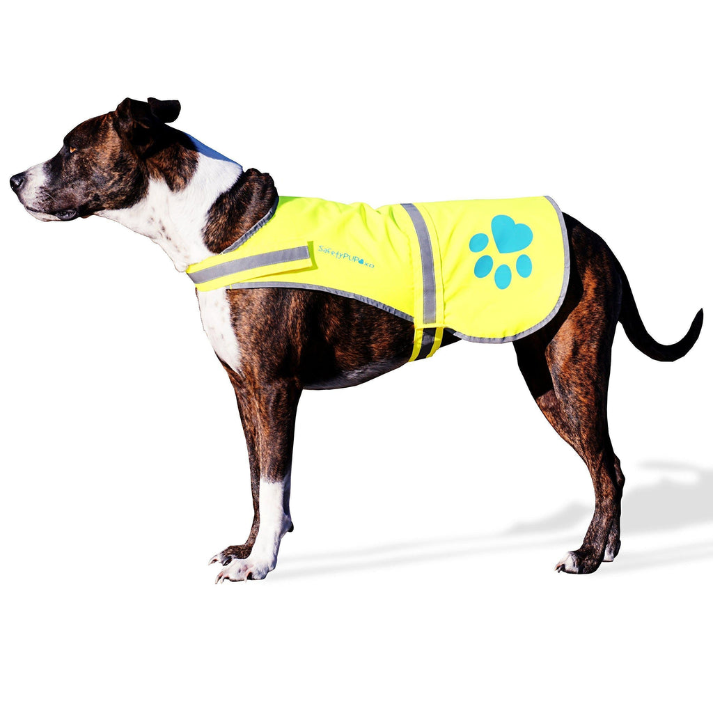 Reflective Dog Safety Vest Hi-Vis XL Size Neon Yellow
