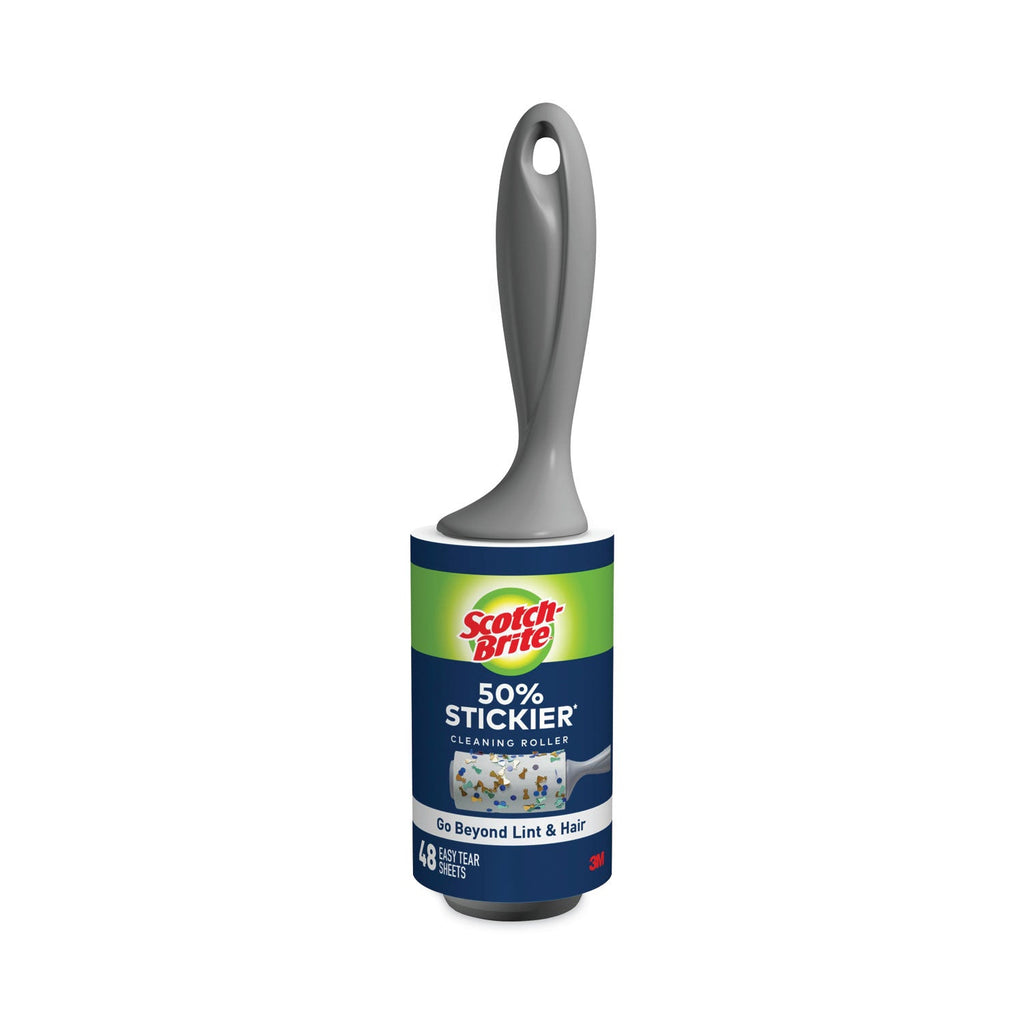 Scotch-Brite Lint Roller, Extra Sticky, Heavy-Duty Handlle, 48 Sheets/Roll