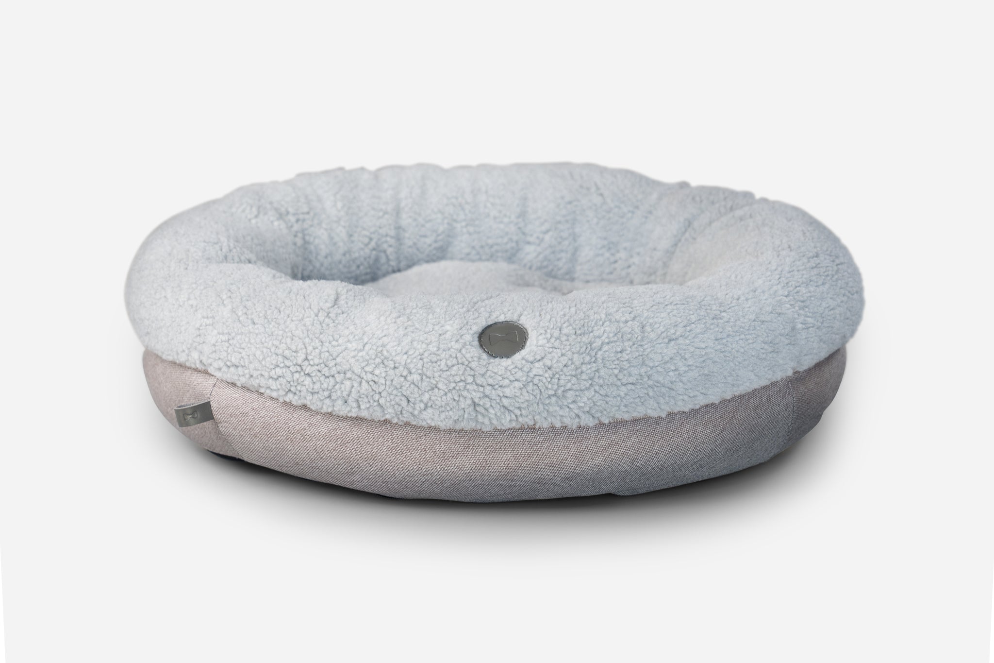 Chester & Lee | Furry Gray Donut Dog Bed