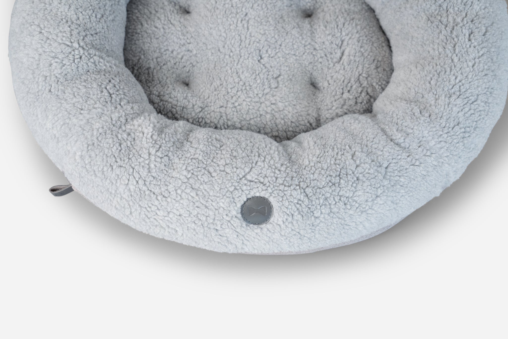 Chester & Lee | Furry Gray Donut Dog Bed