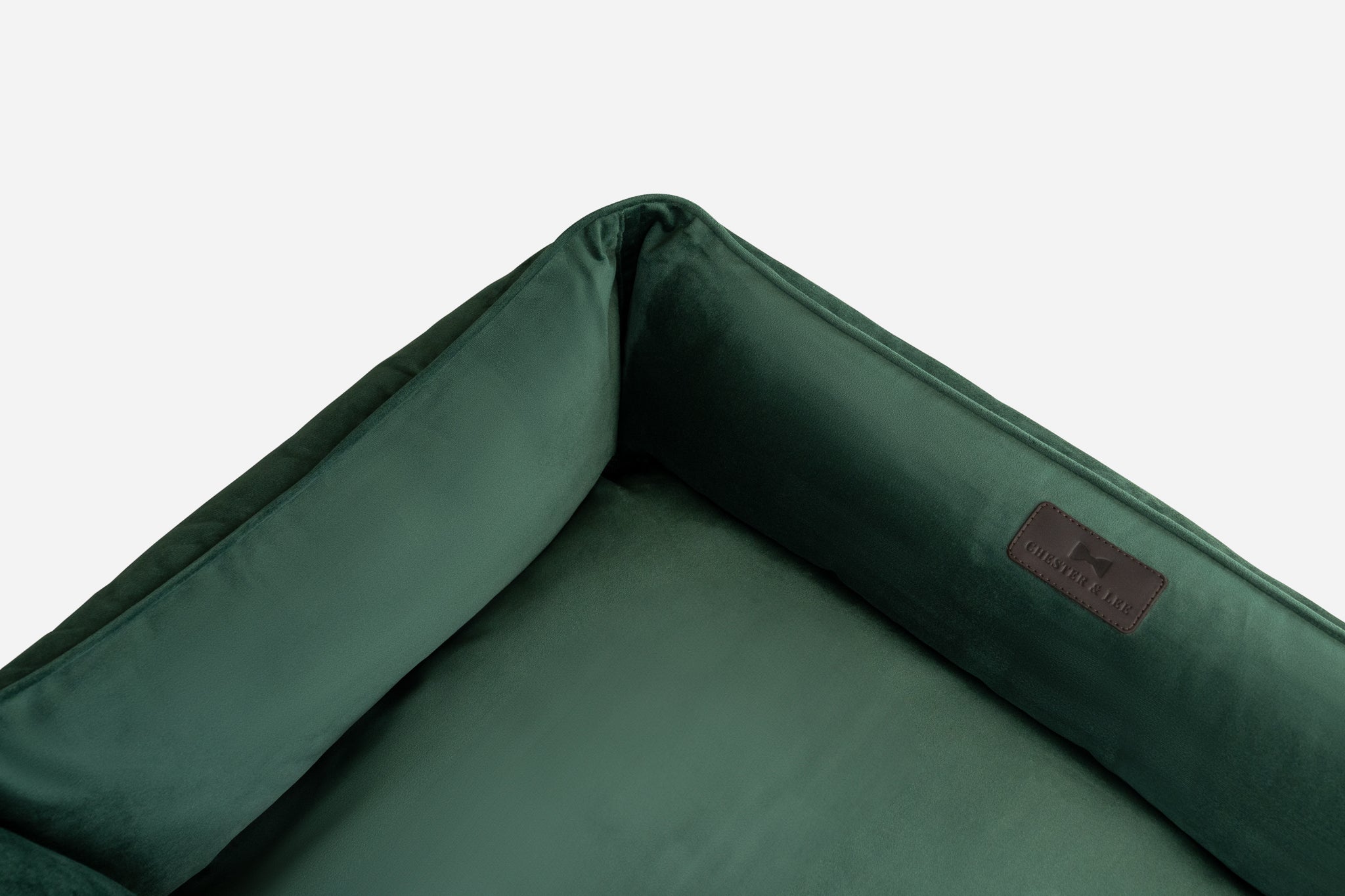 Chester & Lee | Classic Velvet Sleeper Dog Bed Green