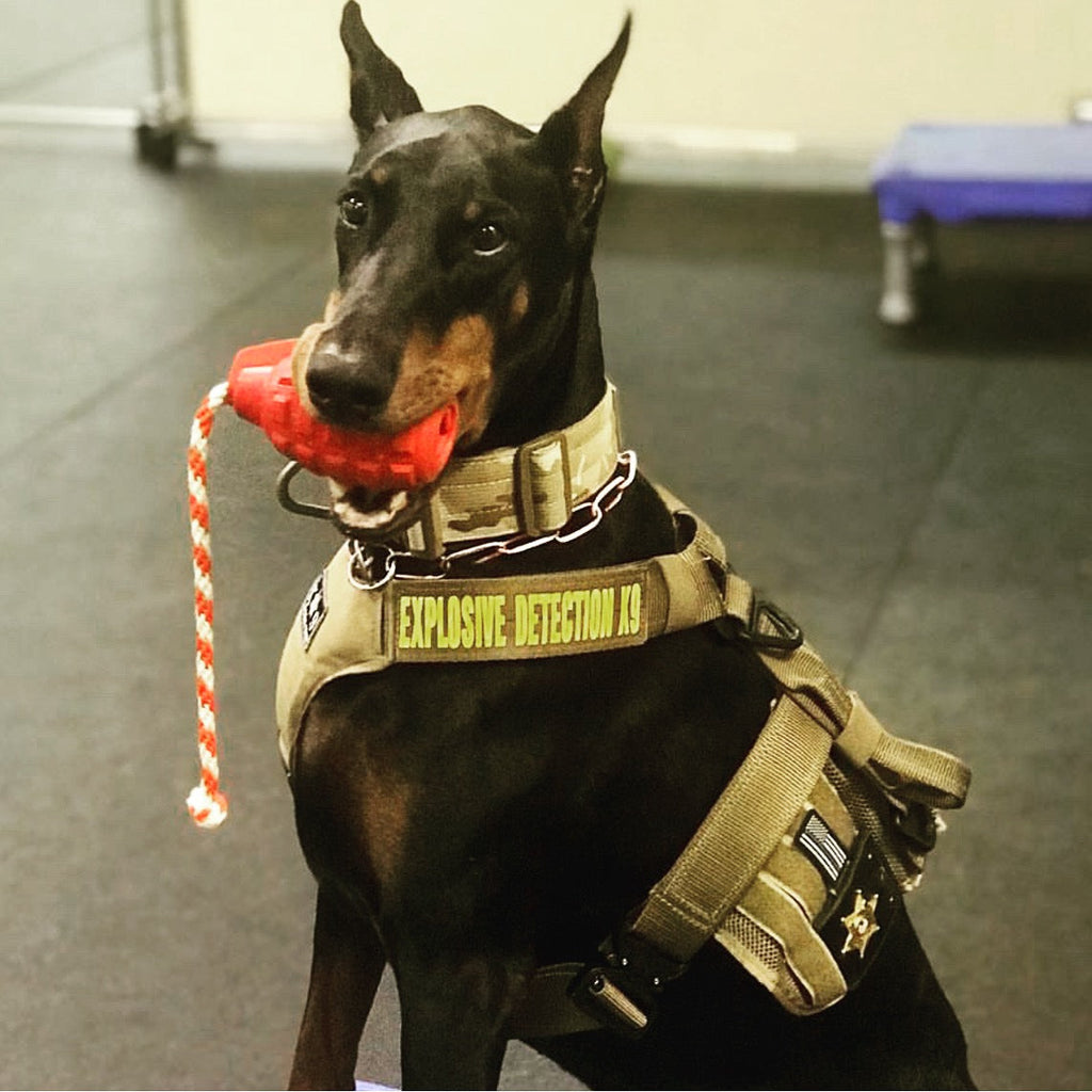 USA-K9 Magnum Grenade - Black Magnum Rubber Chew Toy for Extreme Chewers