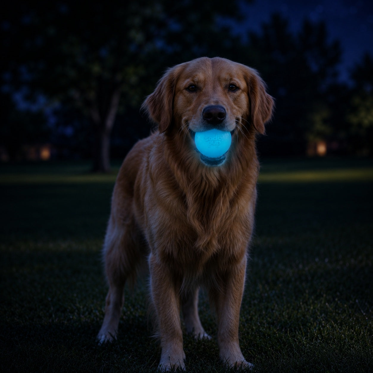 Strobe Ball Light-Up Dog Toy - Floating Chew Ball