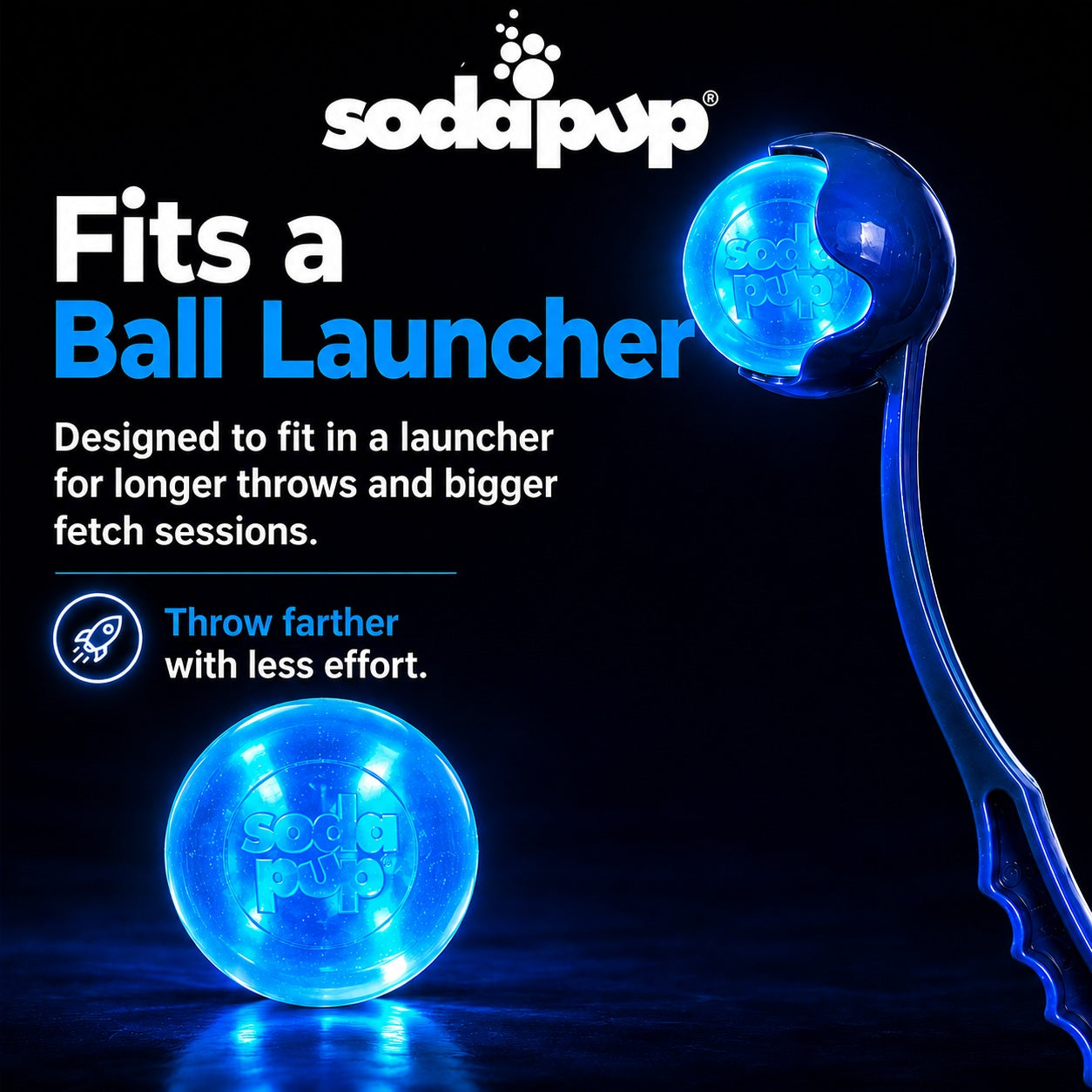 Strobe Ball Light-Up Dog Toy - Floating Chew Ball