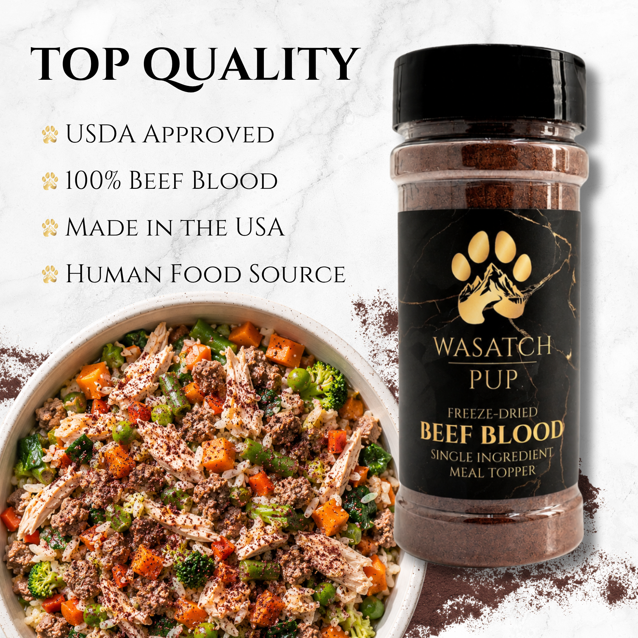 Freeze-Dried Beef Blood | Meal Topper