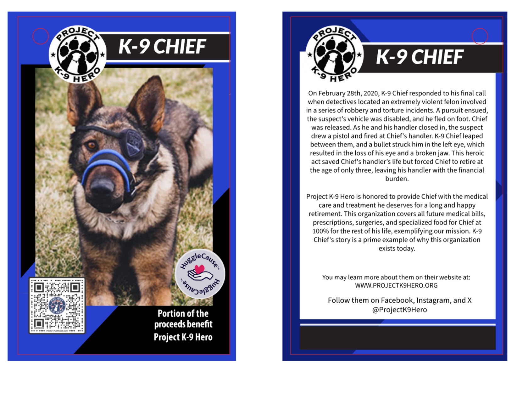 HuggleCause™, Project K-9 Hero, K-9 Chief Knottie® Plush Dog Toy