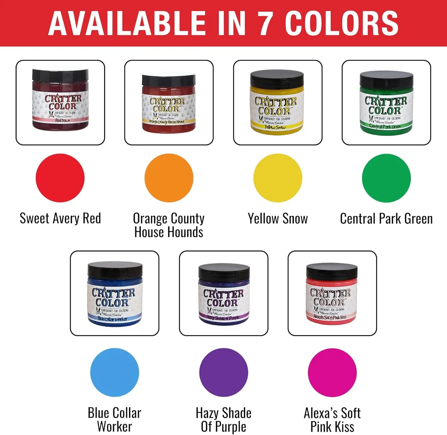Warren London Critter Non-Toxic Color Temporary Pet Fur Dye