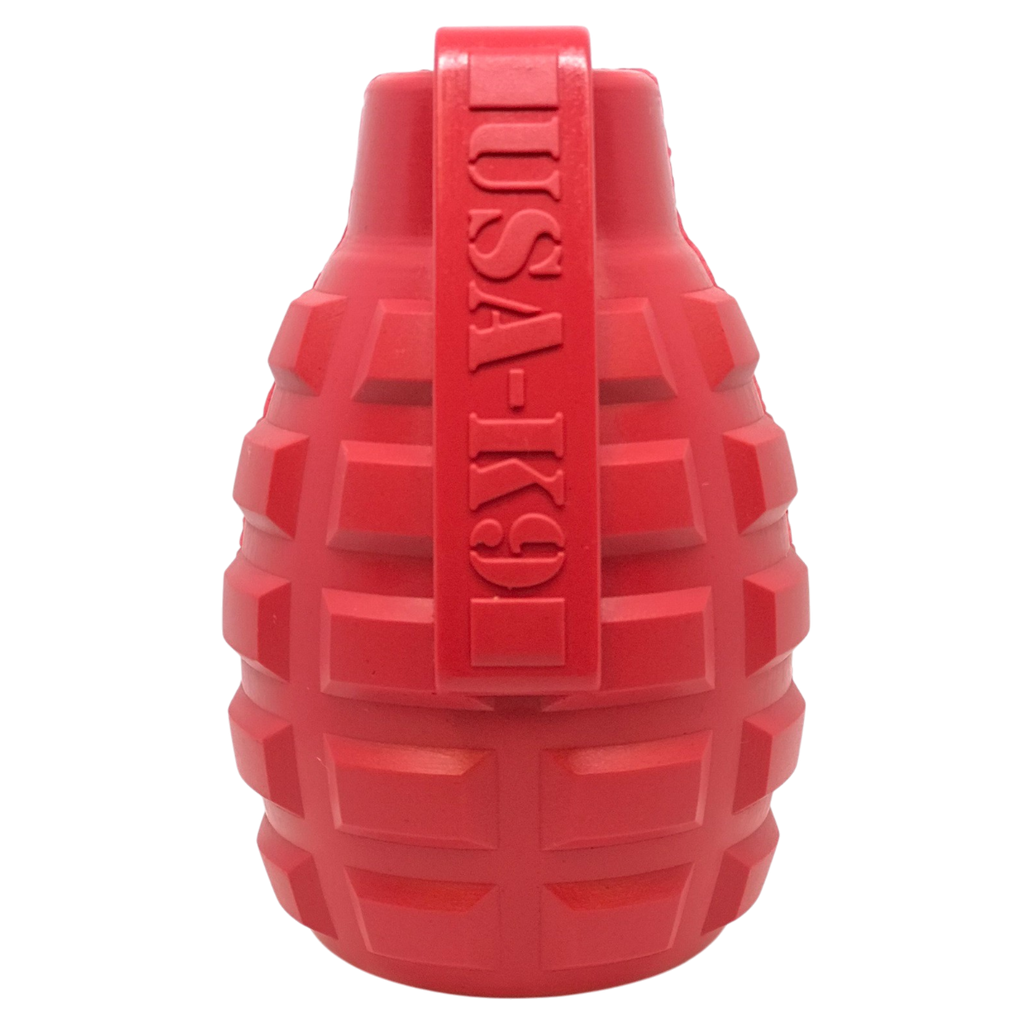 USA-K9 Grenade Rubber Dog Chew Toy | K9 Handler eDispenser Toy