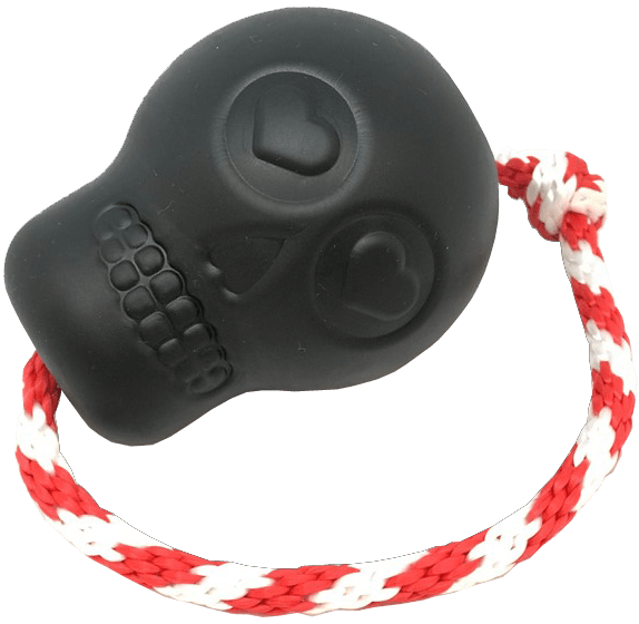 USA-K9 Magnum Skull - Black Magnum Rubber Chew Toy for Extreme Chewers