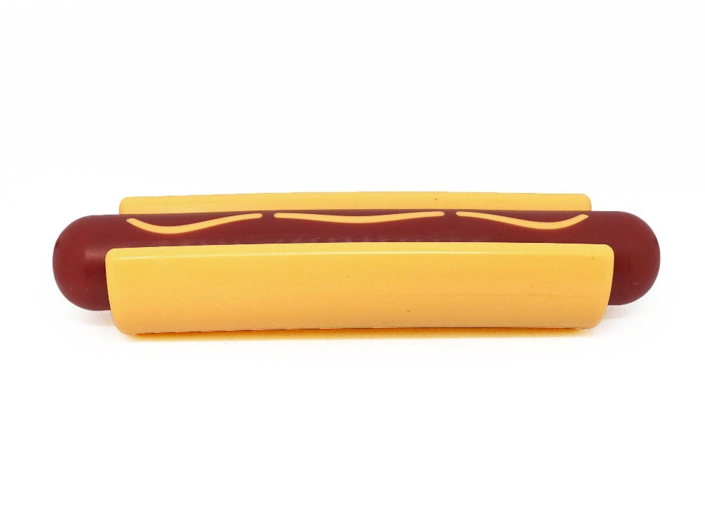 Hot Dog Nylon Dog Toy for Aggressive Chewers